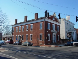 The Farmer's Bank building--home of John Washington's owner.