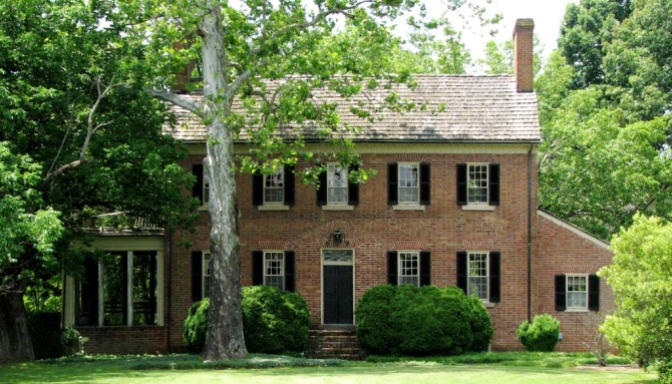 The Civil War-era McKenney House, situated about equidistant from the Po River, one mile to the south, and Spotsylvania Court House, one mile to the north—another candidate for the lodging-place of Sherman and Slocum on the night of May 14-15, 1865.  Today best known as “Kenmore Woods,” this home or its grounds was probably headquarters for the Twentieth Army Corps late on May 14.  From: Wikimedia Commons, “Kenmore Woods.”